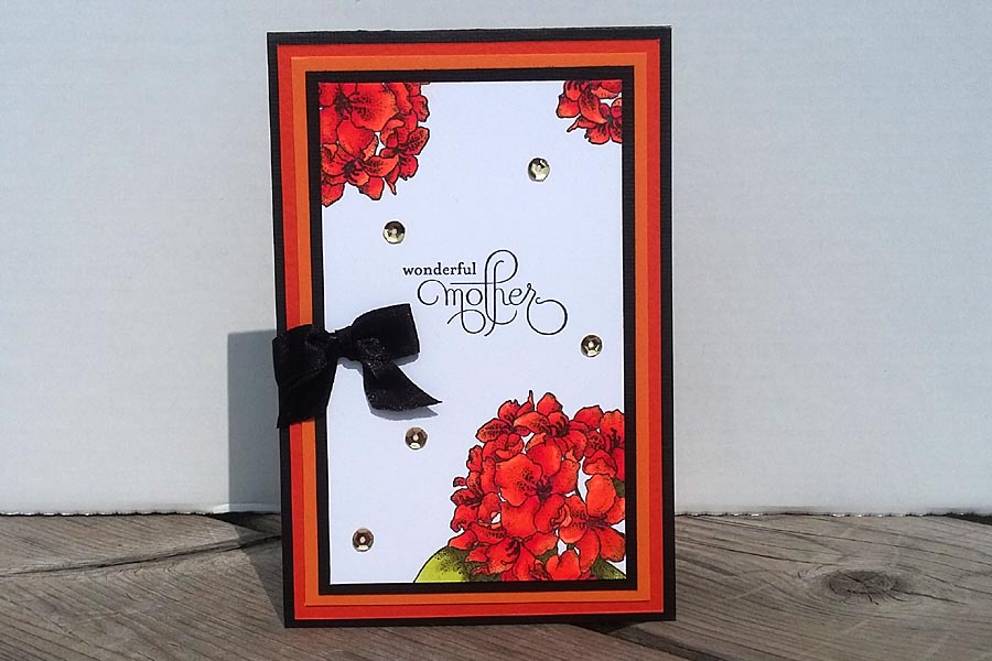 Card - Orange Hydrangea