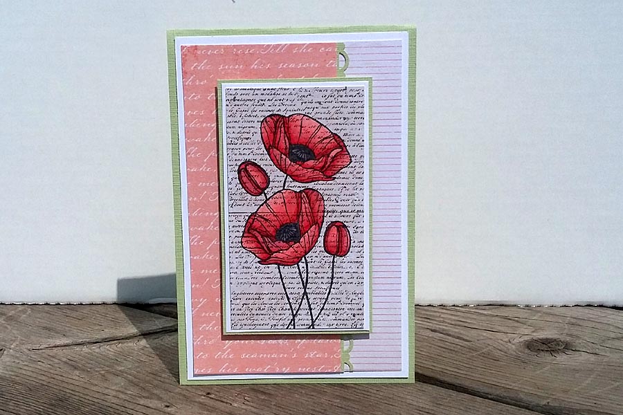Card - Peach Poppies