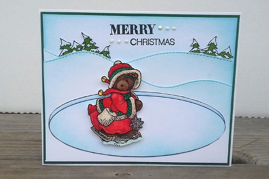 Winter Bear on Skates