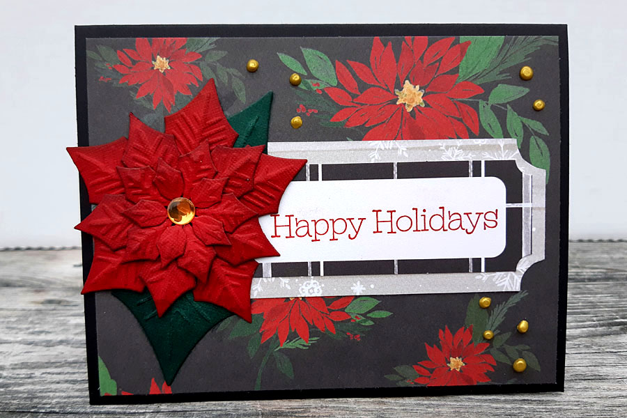 Happy Holidays Poinsettia