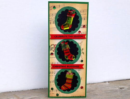 Stocking Slimline Christmas Card