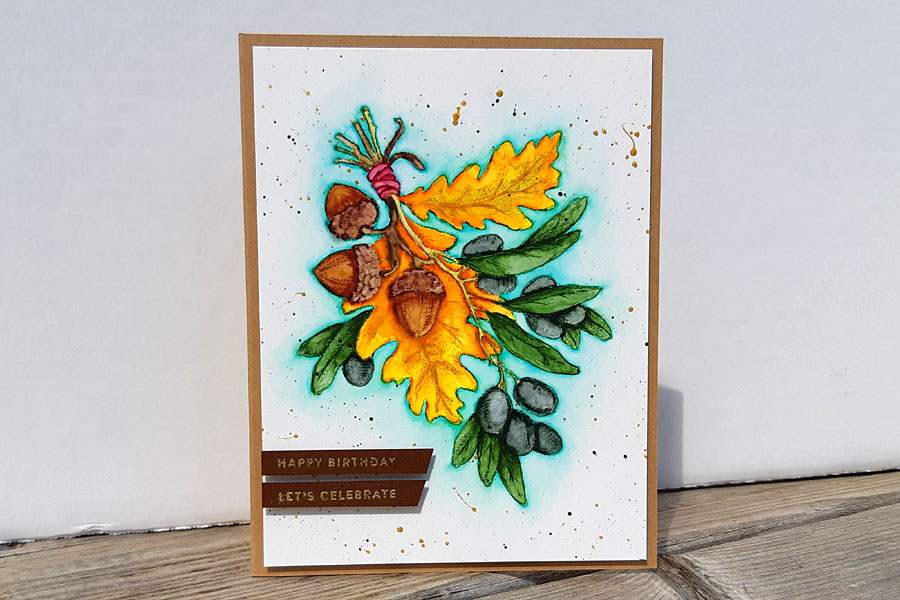 Olive & Oak Watercolor Birthday Card