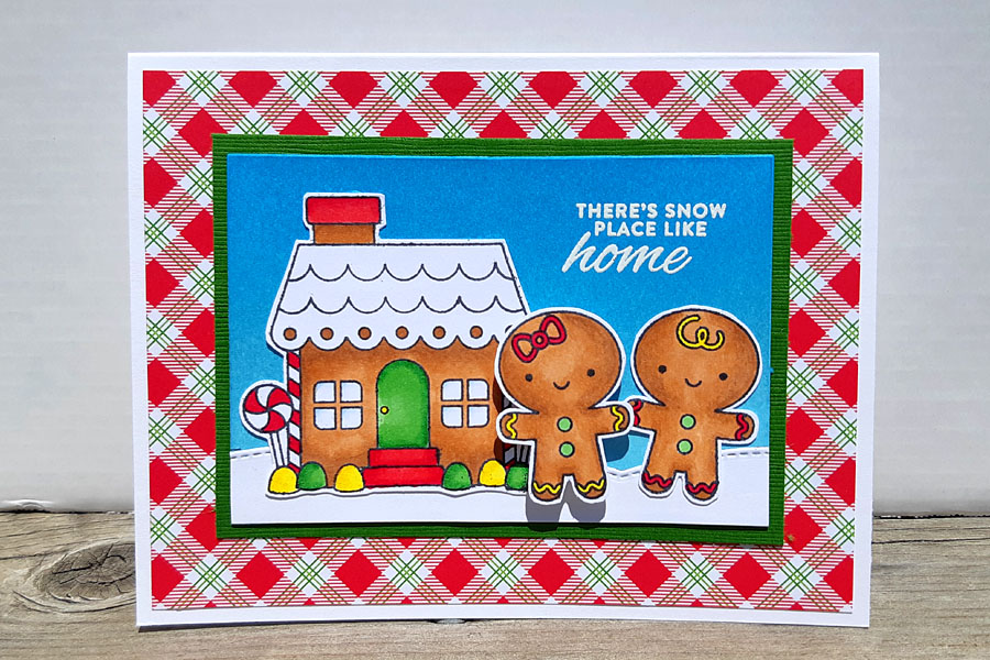 There's Snow Place Like Home - Gingerbread House Christmas Card