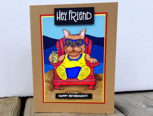 Frenchie Retirement card