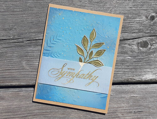 Sympathy Card - Ink blend on kraft cardstock
