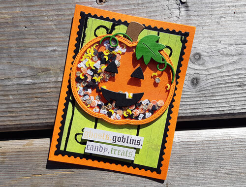 Big Shaker Pumpkin Halloween Card