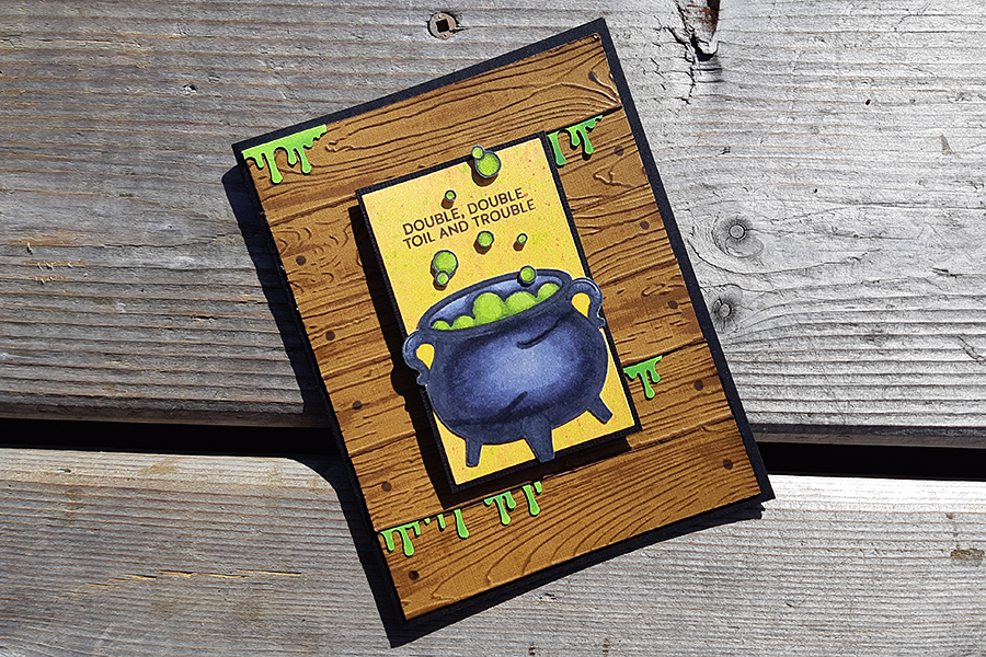 Double Double Toil and Trouble - Witches Cauldron Card