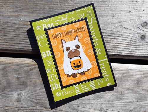 Did you say treat? Ghost Dog Halloween Card