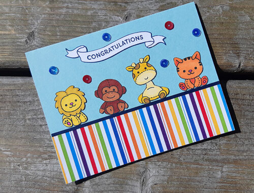 Nativity Animals Baby Shower Card