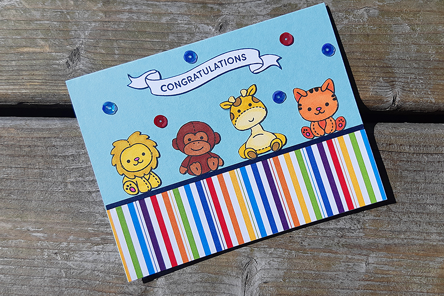 Nativity Animals Baby Shower Card